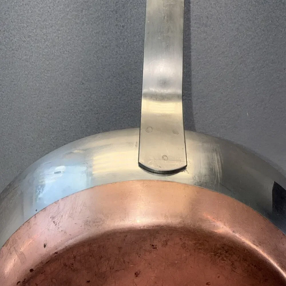 Vintage EKCO Ekcoware Copper Bottom Stainless Steel Frying Pan Skillet USA